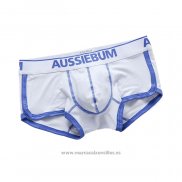 Boxer Aussiebum Hombre Blanco Azul