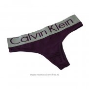 Calvin Klein Mujer Tanga Blateado Violeta