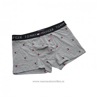 Nuevo Boxer Tommy Hombre Estampado Geometrico Gris