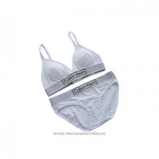 Conjunto Sujetador y Slip Calvin Klein Mujer Blanco2