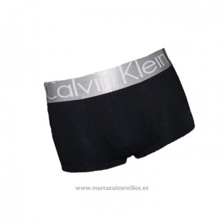 Boxer Calvin Klein Hombre Steel Blateado Blanco Negro