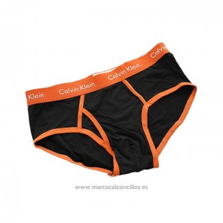 Slips Calvin Klein Hombre 365 Naranja Negro