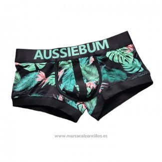 Boxer Aussiebum Hombre Colorful Negro Verde