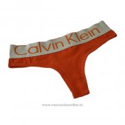 Calvin Klein Mujer Tanga Blateado Naranja