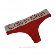 Calvin Klein Mujer Tanga Blateado Rojo